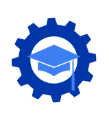 Gear with graduation cap icon